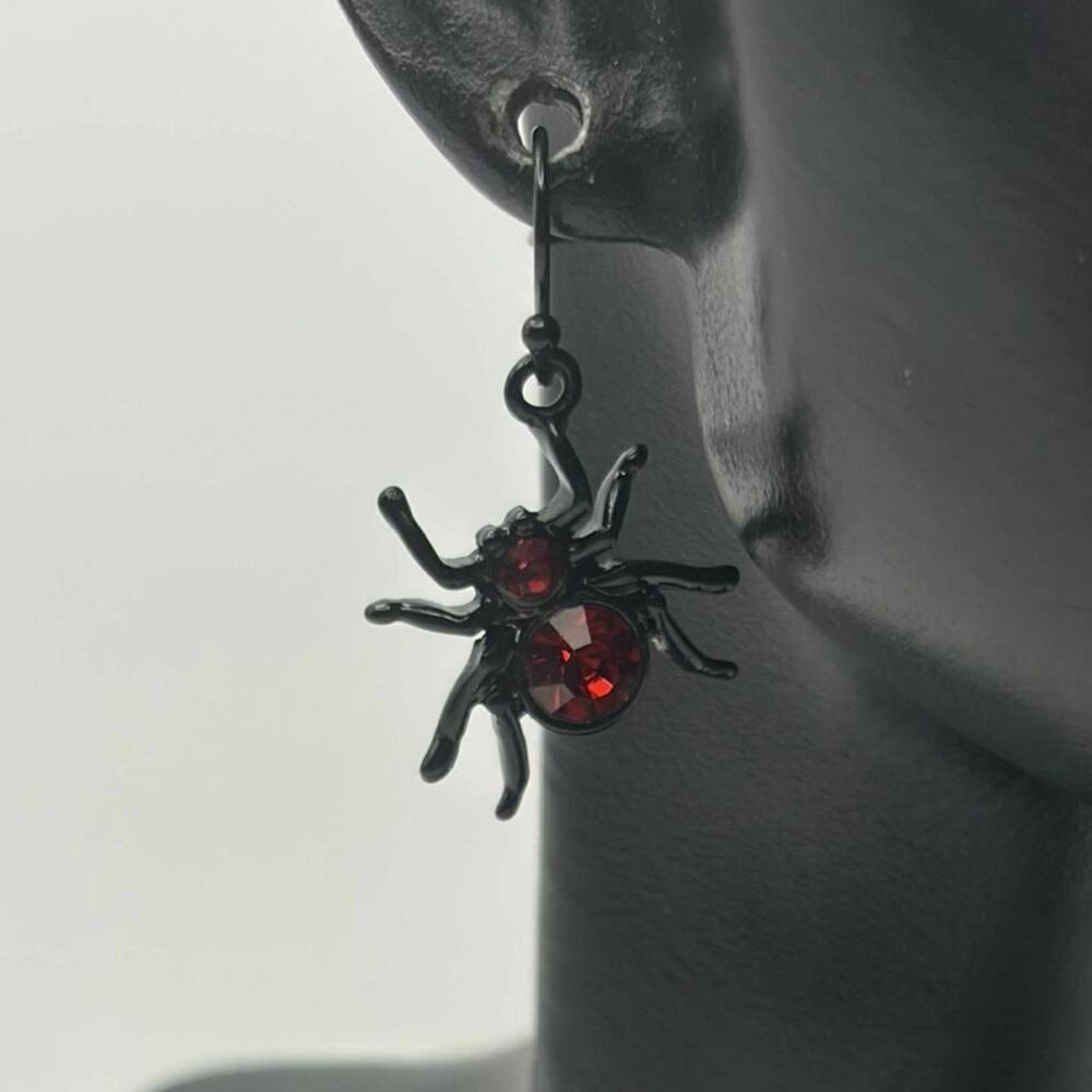 Red & Black Spider Earrings
